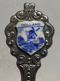 Holland Blue White Windmill  Souvenir Spoon