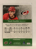 #45 Noah Hanifin Carolina Hurricanes 2017-18 Parkhurst Hockey Card