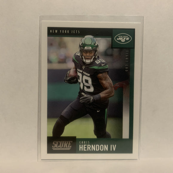 #34 Chris Herndon IV New York Jets 2020 Score Football Card LT