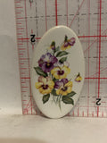 Pansey Viola Flowers Button Pinback