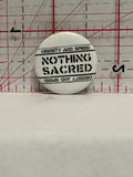 Obesity and Speed Nothing Sacred Button Pinback