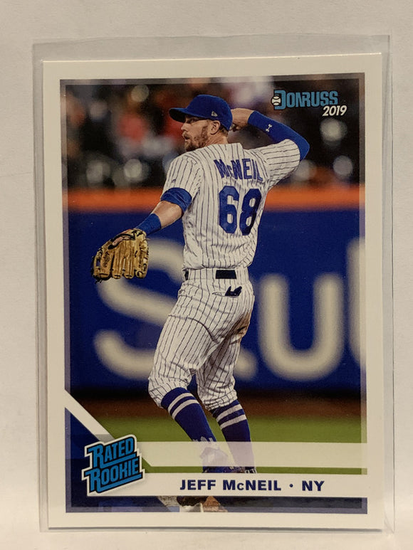 #40 Jeff McNeil Rated Rookie New York Mets 2019 Donruss Baseball Card