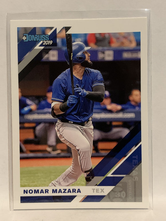 #125 Nomar Mazara Texas Rangers 2019 Donruss Baseball Card