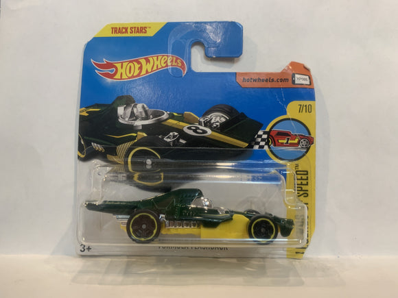 Green Yellow Formula Flashback Legends of speed 2017 Hot Wheels Short Card New Diecast Cars AA