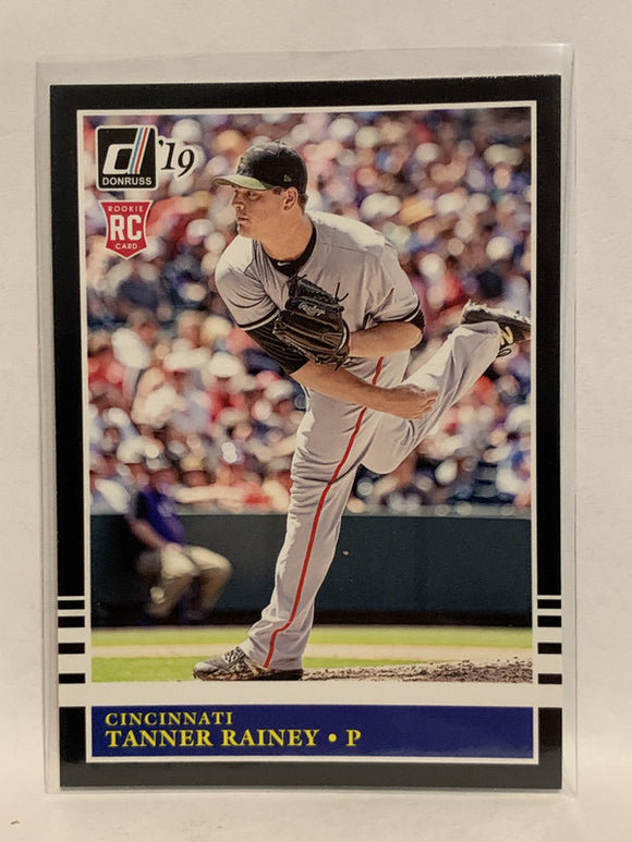 #209 Tanner Roark Rookie Black Cincinnati Reds 2019 Donruss Baseball Card