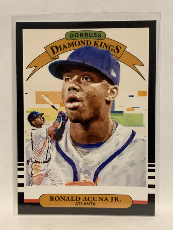 #16 Ronald Acuna Jr Diamond Kings Atlanta Braves 2019 Donruss Baseball Card