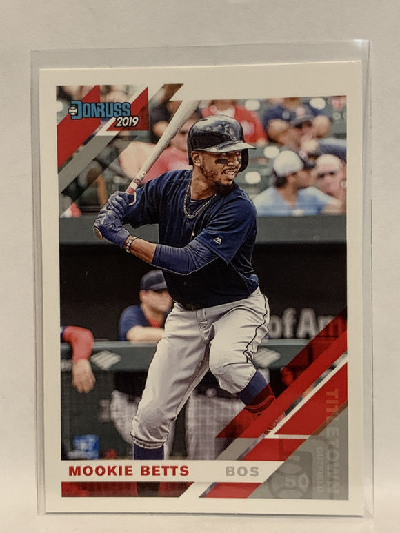 #101 Mookie Betts Boston Red Sox 2019 Donruss Baseball Card