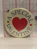 A Special Valentine Heart Button Pinback