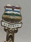 Calgary Alta Alberta Painted Crest Emblem  Souvenir Spoon