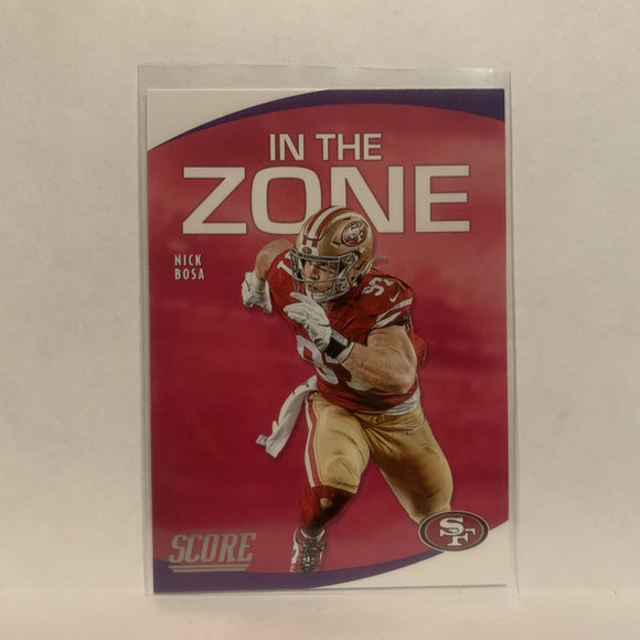 IZ-NB Nick Bosa In The Zone San Francisco 49ers 2020 Score Football Card LU