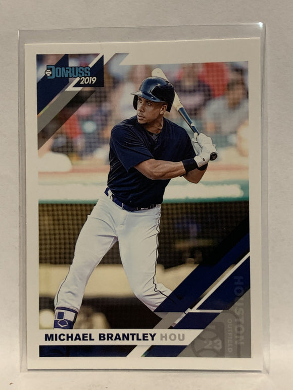 #63 Michael Brantley Houston Astros 2019 Donruss Baseball Card