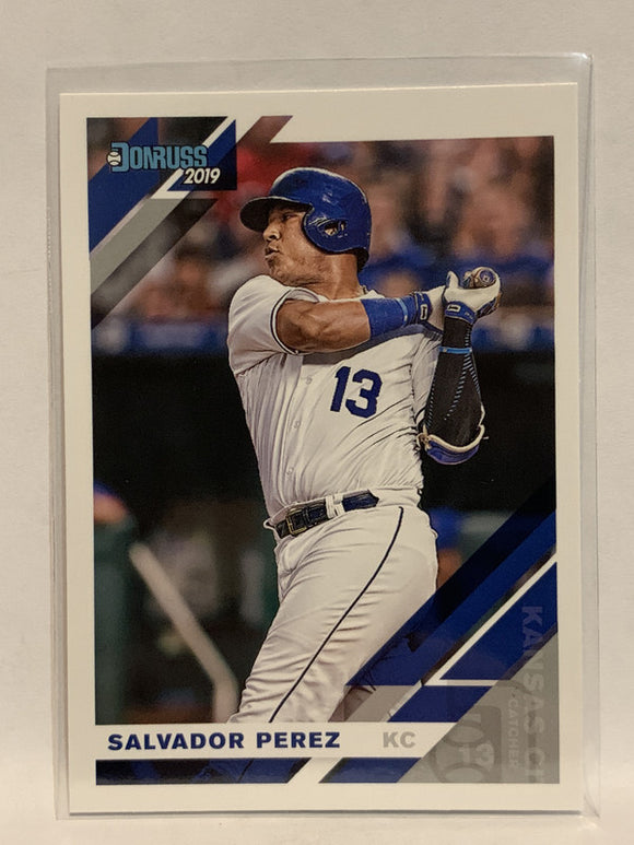 #179 Salvador Perez Kansas City Royals 2019 Donruss Baseball Card