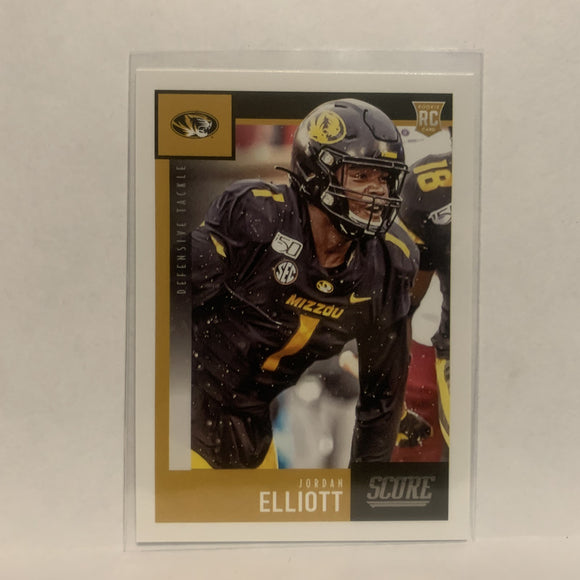 #343 Jordan Elliott Rookie Missouri 2020 Score Football Card LU