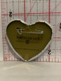 Raedy to Go Pizza Heart Button Pinback