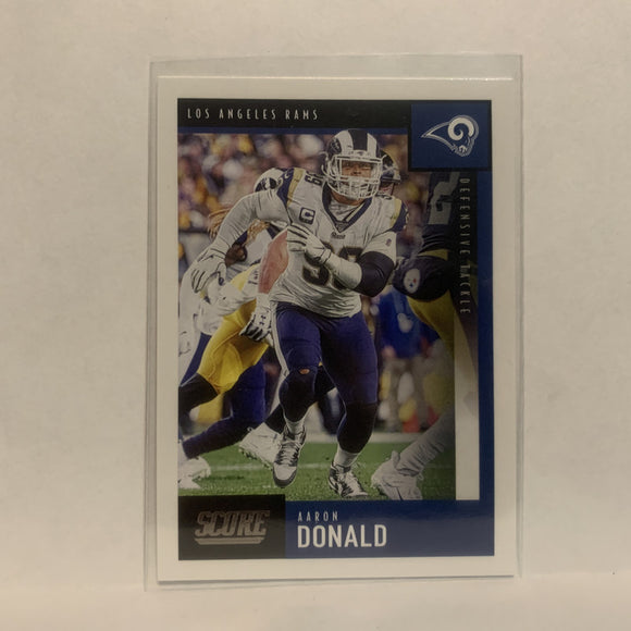 #303 Aaron Donald Los Angeles Rams 2020 Score Football Card LU