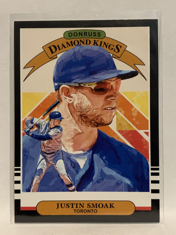 #4 Justin Smoak Diamond Kings Toronto Blue Jays 2019 Donruss Baseball Card
