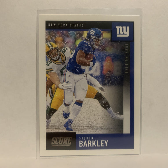 #180 Saquon Barkley New York Giants 2020 Score Football Card LU