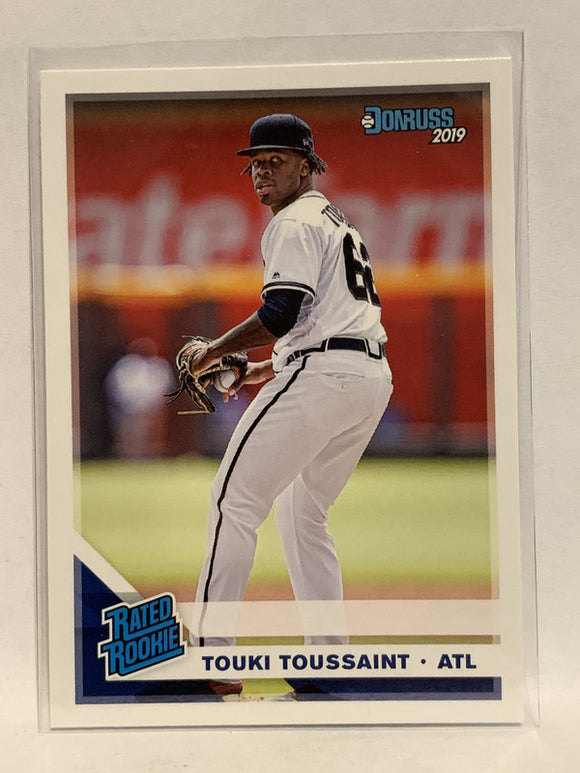 #50 Touki Toussaint Rated Rookie Atlanta Braves 2019 Donruss Baseball Card