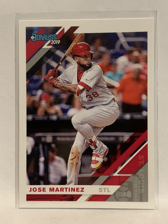 #144 Jose Martinez 193/305 Seasons Stats St Louis Cardinals 2019 Donruss Baseball Card