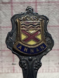 Annan Scotland Crest Emblem Silver Plated  Souvenir Spoon
