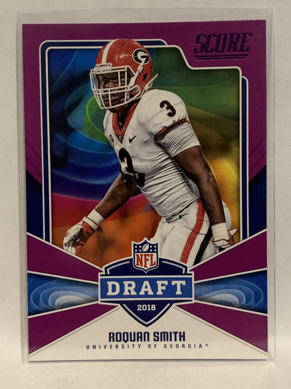 #13 Roquan Smith Draft U of Georgia 2018 Score Football Card