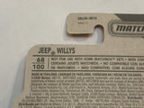 Blue Jeep Willys 2020  Matchbox New Diecast Cars AA