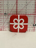 Present Ribbon Button Pinback