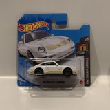 White '96 Porsche Carrera 1/5 HW Dream Garage 2021 16/250 GRY11 Hot Wheels  Short Card