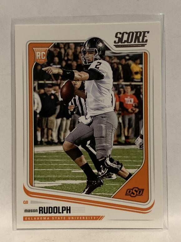 #353 Mason Rudolph Rookie Draft Oklahoma State University 2018 Score Football Card
