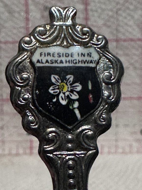 Fireside Inn Alaska Highway  Souvenir Spoon
