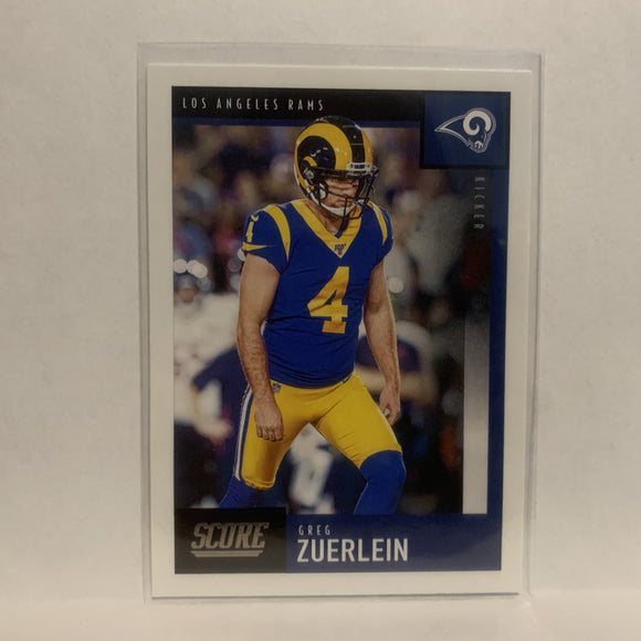 #307 Greg Zuerlein Los Angeles Rams 2020 Score Football Card LV