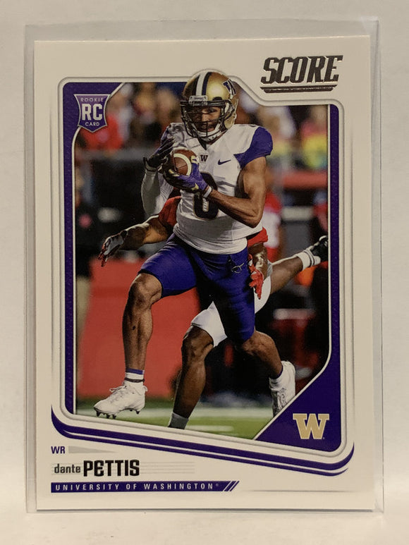 #392 Dante Pettis Rookie Draft U of Washington 2018 Score Football Card
