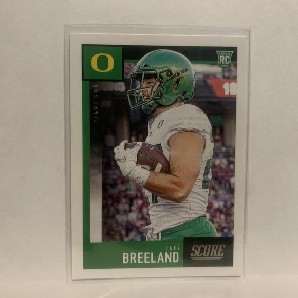#407 Jake Breeland Rookie Oregon 2020 Score Football Card LV