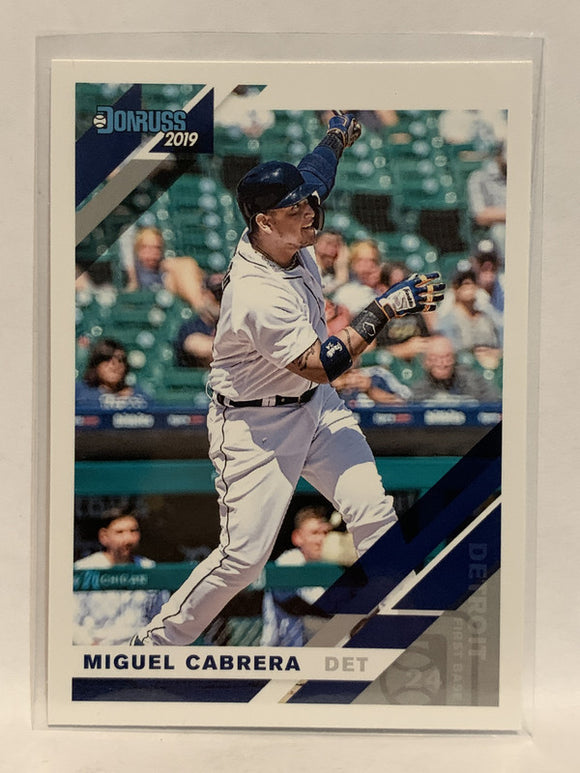 #100 Miguel Cabrera  Detroit Tigers 2019 Donruss Baseball Card