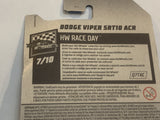Red Dodge Viper SRT10 ACR HW Race Day 2018 Hot Wheels Long Card New Diecast Cars AA