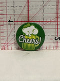 Cheers St Patrik Green Beer Button Pinback