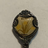 March Jonquil Flower Collectable Souvenir Spoon BL