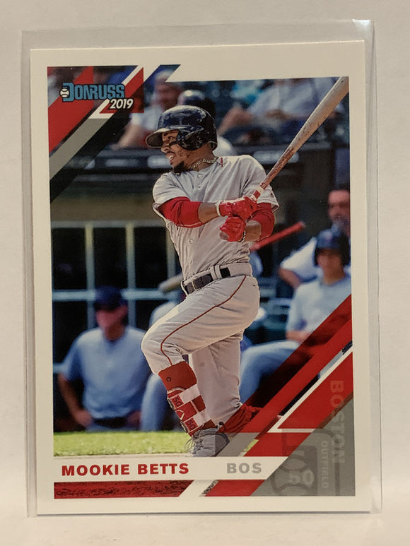 #101 Mookie Betts Boston Red Sox 2019 Donruss Baseball Card