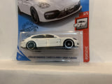 White Porsche Panamera Turbo SE-Hybrid Sport Turismo Porsche 2018 Hot Wheels Long Card New Diecast Cars AA