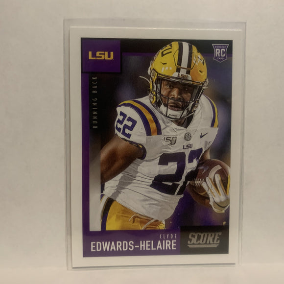 #376 Clyde Edwards-Helaire Rookie LSU 2020 Score Football Card LW