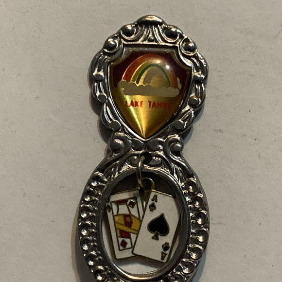 Lake Tahoe Nevada Rainbow Playing Cards Collectable Souvenir Spoon BM