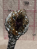 Jewelled Purple White  Souvenir Spoon