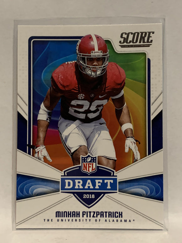 #4 Minkah Fitzpatrick Rookie Draft Alabama Crimson Tide 2018 Score Football Card