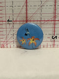 Hummingbird Flowers Button Pinback