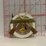 Curling Rock Brooms Lapel Hat Pin