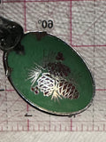 Christmas Wreath Pine Cones Painted  Souvenir Spoon