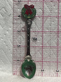 Christmas Wreath Pine Cones Painted  Souvenir Spoon
