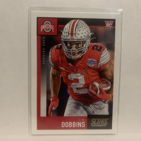 #381 J.K. Dobbins Rookie Ohio State 2020 Score Football Card LW