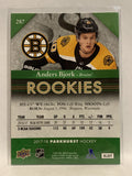 #287 Anders Bjork Rookie Boston Bruins 2017-18 Parkhurst Hockey Card