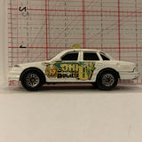 White Ohio Buckeye Ford Crown Victoria Taxi Mcdonalds ©2002 Matchbox Diecast Car GK